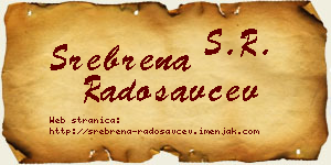 Srebrena Radosavčev vizit kartica